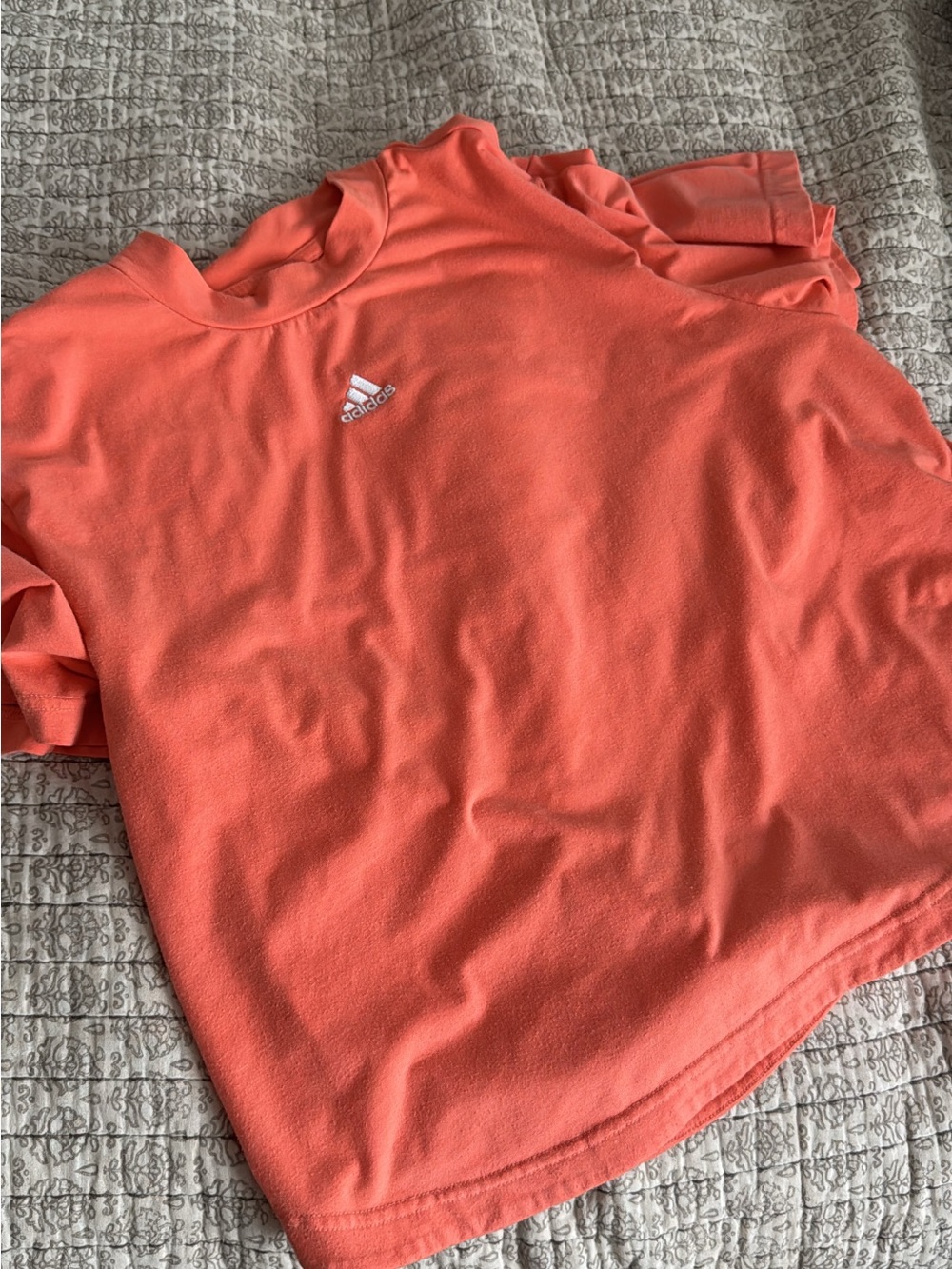 adidas Coral Short-Sleeve Kids Tee with Chest Logo